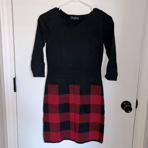 Lauren Ralph Lauren black and red plaid dress